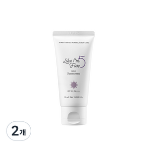 라이크아임파이브 마일드 선스크린 SPF 50+ PA++++, 50ml, 2개