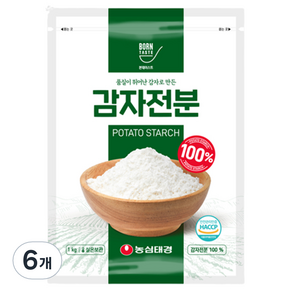 본테이스트 100% 감자전분, 1kg, 6개