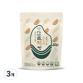 에코맘의산골이유식 산골떡뻥, 단호박맛, 20g, 3개