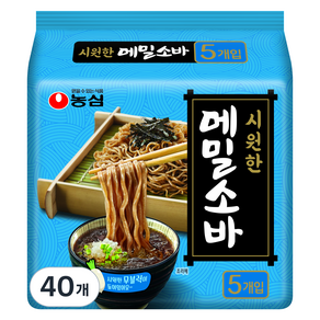 농심 메밀소바, 127g, 40개