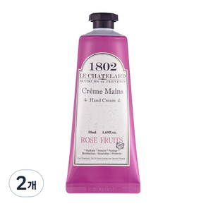 르샤트라1802 핸드크림 로즈, 50ml, 2개