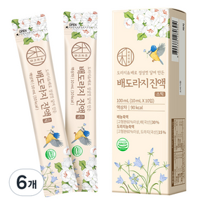 바로이즙 배도라지진액 스틱, 10ml, 10개입, 6개