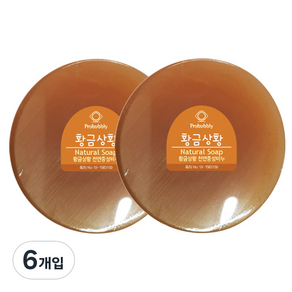 프로버블리 황금상황 중성비누 연나무색, 110g, 6개