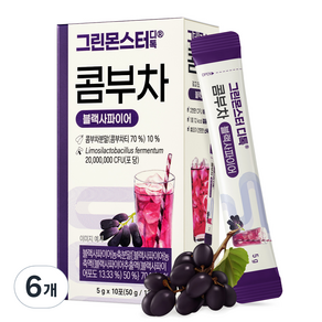 그린몬스터 디톡 콤부차 블랙사파이어, 5g, 10개입, 6개