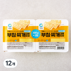 청정원 부침찌개 겸용 두부, 300g, 12개