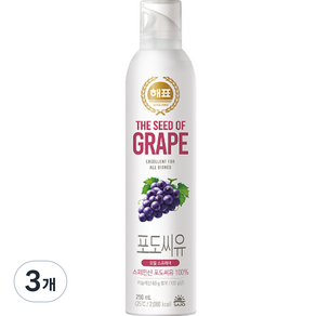 해표 포도씨유 오일스프레이, 250ml, 3개