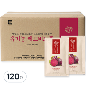 청춘농장 레드비트즙, 80ml, 120개