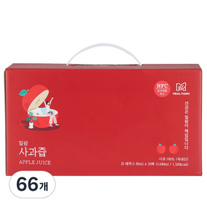 밀팜 사과 순수 착즙, 66개, 80ml