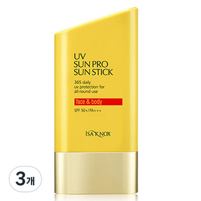 이자녹스 UV 선프로 클리어 점보 선스틱 SPF50+ PA++++, 30ml, 3개