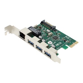 넥시 USB3.0 허브 3포트 기가비트 랜 PCI Expess 카드 데스크탑용, NX-U3PLEX