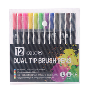 동아피엠에스 DUAL TIP BRUSH PENS, 1개, 12색