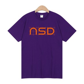 NSD 17수 그리드 그래픽 로고 빅사이즈 반팔 티셔츠