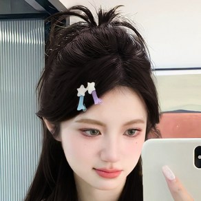 젤루나 가시번 꽁지머리 헤어 피스 올림 붙임머리 집게 반가발 HB-21, 2 브라운블랙, 1개