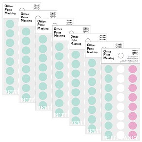 쁘띠팬시 오피스포인트 마스킹 스티커 6매, M302A, 7개