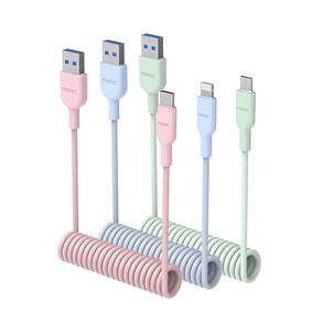 morac 트리플 롤롤 USB-5핀 + USB-8핀 + USB-C타입 고속 충전 케이블 세트