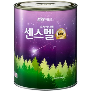 KCC페인트 센스멜 골드 에나멜 페인트 유광, 백색, 1L, 1개