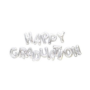 와우파티코리아 HAPPY GRADUATION 파티 풍선 세트, 실버, 1세트