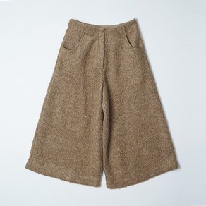 여성용 Loop Yarn Wool Wide Crop Pants