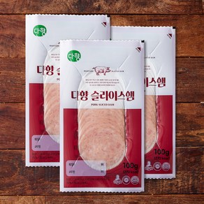 다향 슬라이스햄 포크, 100g, 3개