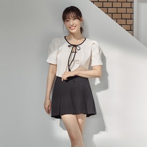 벰버 SUMMER PLEATS 미니 치마바지