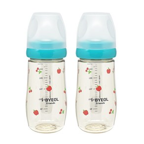 아이별프렌즈 국내 제조 아기 애플체리 PPSU 젖병 270ml 트윈팩, 에코민트, 2개