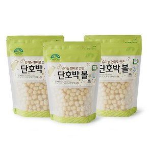 오가닉스토리 유기농 현미로 만든 단호박볼, 단호박맛, 65g, 3개