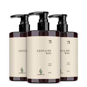 살림백서 오푼티아 앤 밤부 핸드워시 우디, 3개, 300ml