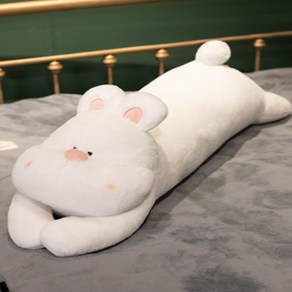 순잠 귀여운 애완동물 수면 베개, 화이트