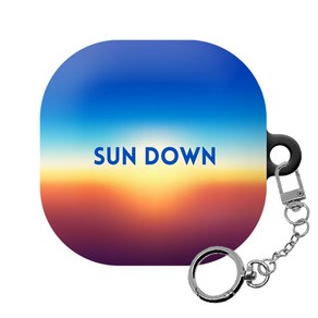 몬드몬드 포인트 뷰티풀 갤럭시 버즈 프로 / 버즈 라이브 하드 케이스 + 키링, Sun down, 1개