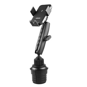 ARKON 무선N오토 FOD 25메탈로버스트 차량용 컵홀더 무선충전 핸드폰 거치대 AWCRM6323, 블랙