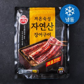 오뚜기 저온숙성 자연산 장어구이 매콤한맛 3개입 (냉동), 1개, 420g