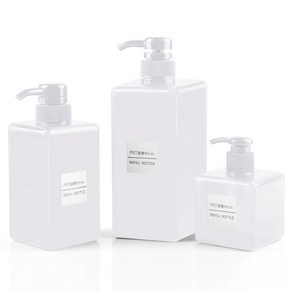 모나코올리브 호텔식 모던 샴푸 린스 세제 리필 용기 화이트 250ml + 450ml + 650ml, 1세트