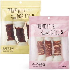 Think you dog teeth 오리 3p + 소고기 3p 세트, 1세트, 오리, 소고기, 480g