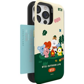 BT21 그린 플래닛 자석카드 휴대폰 케이스