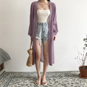보리맘 쉬폰 롱 임부 가디건 O977