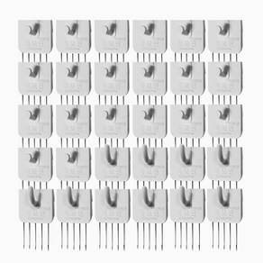 꼭꼬핀 파워 일자형 20p + U자형 10p, 화이트, 1세트