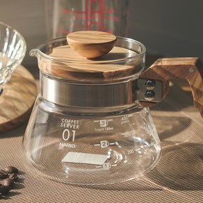 하리오 V60 올리브 우드 커피서버 400ml, 1개, 단품