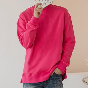 하이후 데일리 오버핏 트임 헤비 맨투맨