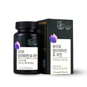 비타민하우스 파이토 멀티비타민 포 우먼, 60정, 1개