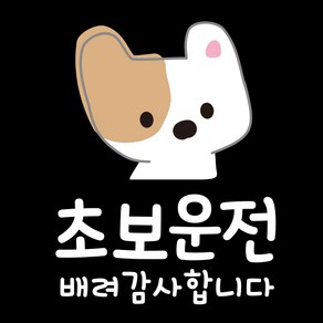 제제데코 투번 칼라 자동차 차량 스티커 TC003초보운전배려백설이