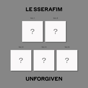 LE SSERAFIM - 1st Studio Album UNFORGIVEN COMPACT ve. 버전 5종 중 1종 랜덤 발송, 1CD