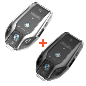 칸탐 BMW 키 케이스 투명 스마트키 키홀더 호환상품, C타입:투명+투명블랙
