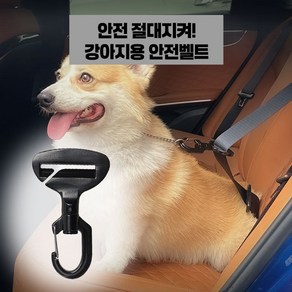 네발놀이터 강아지 안전벨트 이동방지 차량용 카시트 걸이, 1개