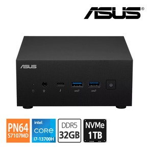 ASUS PN64 S7107MD i7-13700H (32GB/NVMe 1TB) 미니PC 인텔 코어 13세대 가정용 사무용, 상세페이지 참조, 상세페이지 참조