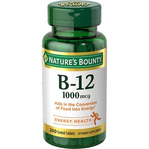 미국발송 자연의 바운티 비타민 B12 1000mcg 200Ct, 1개