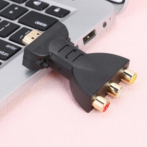 HDMI 호환 수-3 RCA 암 컴포넌트 어댑터 플러그 컨버터 스플리터 커넥터 HDTV DVD 및 홈 시어터에 적용, 01 2pcs, 01 CHINA