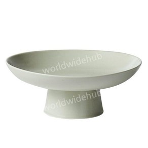 굽접시 원형 굽 그릇 높은 접시 도자기 플레이팅, F. 꽃 굽접시 소 18cm, 1개