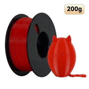 KINGROON TPU 필라멘트 3D 재료 고탄성 플라스틱 그물 무게추 롤 당 0 2kg 200g 1 75mm, 2) Red