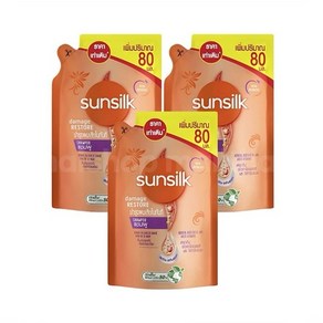 썬실크 Sunsilk 샴푸 리필백 480ml x 3개(교차 구매가능), 오렌지, 오렌지, 그린, 3개