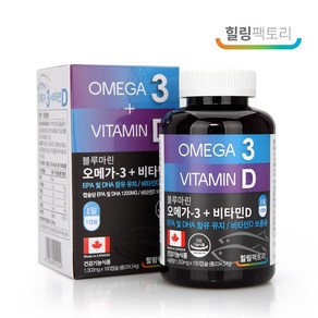 힐링팩토리 블루마린 오메가3 비타민D 1303mg x 180캡슐, 180정, 1개